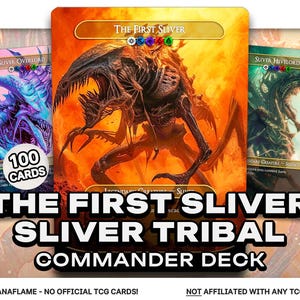 Il Primo Sliver Tribale - 100 Carte Proxy - Mazzo Commander EDH - Carte Alterate di Alta Qualità - Mazzo ManaFlame Completo