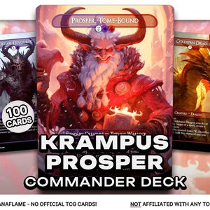 Krampus Prosper - 100 Cartas Proxy - Deck Commander EDH - Cartas Alteradas de Alta Qualidade - Deck Full ManaFlame