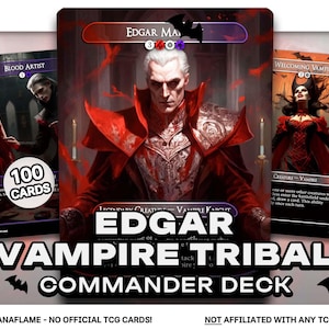Edgar Vampire Tribal - 100 carte proxy - Mazzo Commander EDH - Carte alterate di alta qualità - Mazzo completo ManaFlame