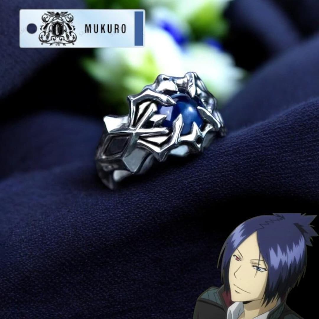 Mukuro Ring | HITMAN REBORN Anime, Blue Rhinestone Jewelry - Etsy