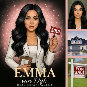 Custom Logo, Business Logo Portrait, Custom Caricature Logo, Custom Avatar, Character Logo Design, Real Estate Logo Custom, Cartoon Logo
