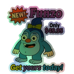 Funzo Simpsons ホログラフィック パロディ ステッカー - ユーモア コメディ 漫画 Spingfield ミーム