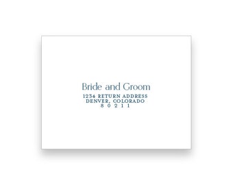 RSVP Return Envelope with Addressing for Wedding Invitation