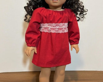 Vestido de manga larga para muñeca de 18 pulgadas