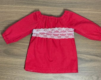 18inch doll long sleeve dress