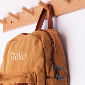 Sac à dos en toile personnalisé pour bébé | Cadeau pour le premier anniversaire | Sac à dos personnalisé avec nom | Cartable brodé pour tout-petits | Sac à livres pour enfants d'âge préscolaire