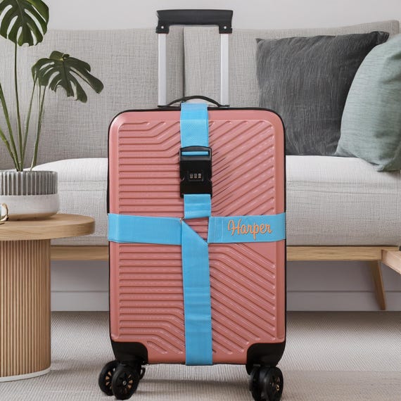 Customizable Luggage Strap 72-Inch – Bright Custom Color Options, Secure Polypropylene Strap with Custom Text for Travel Suitcases & Bags