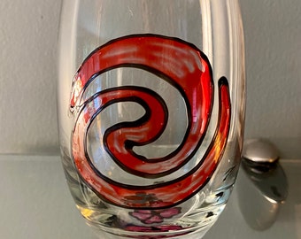 Moana Wineglass, Wayfarers Glass, Stemless Wineglass, Gift, Moana Party Theme, Moana Decor