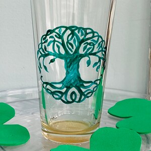 Pint Glass, Celtic Tree of Life Beer Glass, St Patrick’s Day, Gift