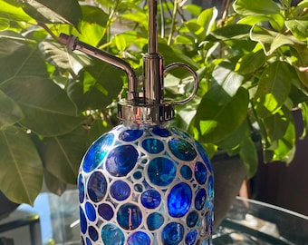 Plant Sprayer, Plant Mister, Blue Circles , Modern Design SPRAY Bottle, Gardening Spray, Houseplant Care, Gift