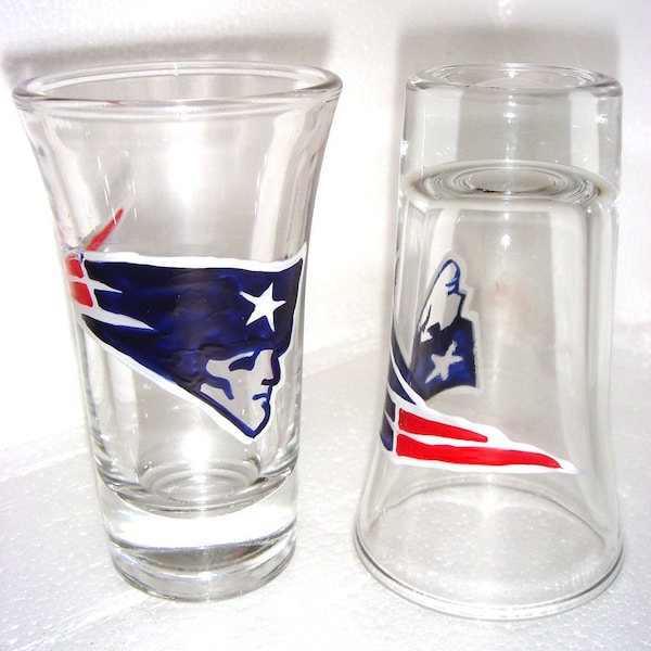 Shot Glass, New England Patriot Shot Glass, Ready to Ship, Free Gift Box