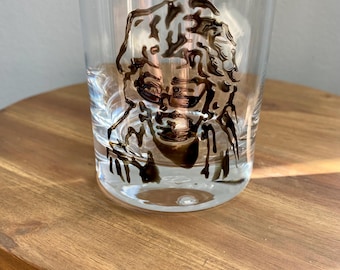 The Big Lebowski Hand Painted Bourbon Glass White Russian Glass Jeff Bridges