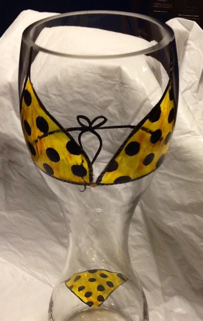 Glass Keg Beer Mug Flower Vase Teeny Weenie Yellow Polka Dot Etsy