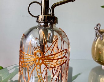 Plant Sprayer, Hand Painted Dragonfly Design, Spray Bottle, Gardening Spray, Houseplant Care, Gift