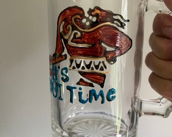 Moana Beer Glass, Maui Pint Mug, Moana Party Beer Mug, Moana Maui Pint Glass, Moana Decor