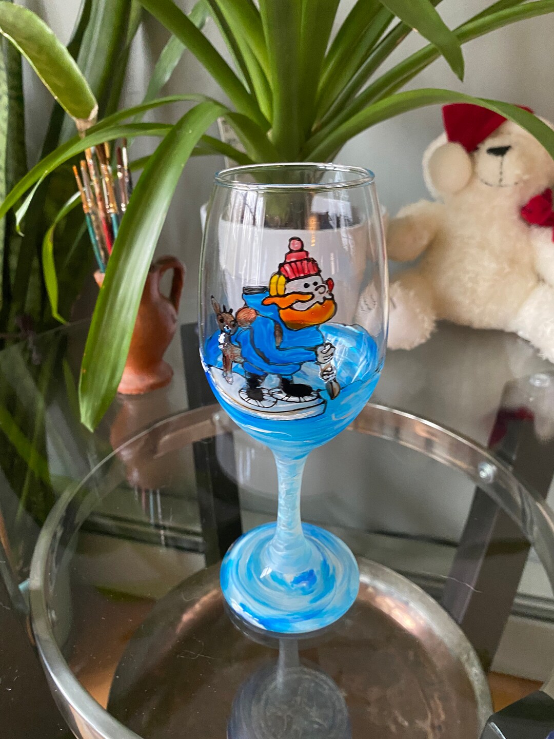 Wine Glass Yukon Cornelius Rudolph Wine Glass Holiday Gift Etsy