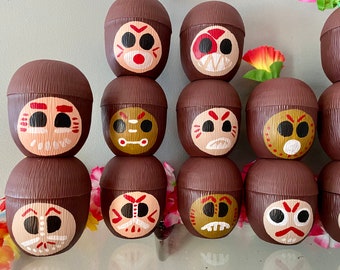 Vasos para fiesta infantil de Moana Kakamora: recuerdos de cumpleaños, pajitas y guirnaldas (juego de 6), kit para fiesta de Moana