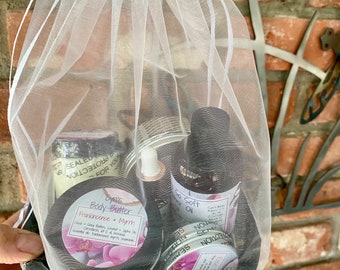 Relaxing Skin Care Gift Bag: Luxurious Assortment Small Batch Body Moisturizers! Mother's Day Bundle, All Natural, No Chemicals