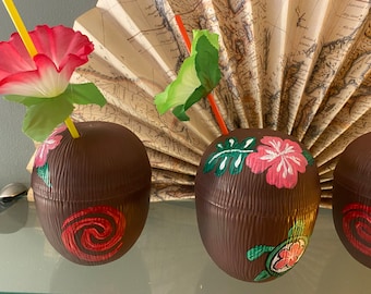 Hand Painted Moana Party Coconut Cup With Lei - 16 Oz Luau Drink Cup - Etsy  Norway