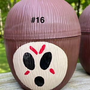 Adult Sz Hand Painted Moana Kakamora Party Cup with Straw & Lei - 16 oz Luau Favor, Moana Party Face#16