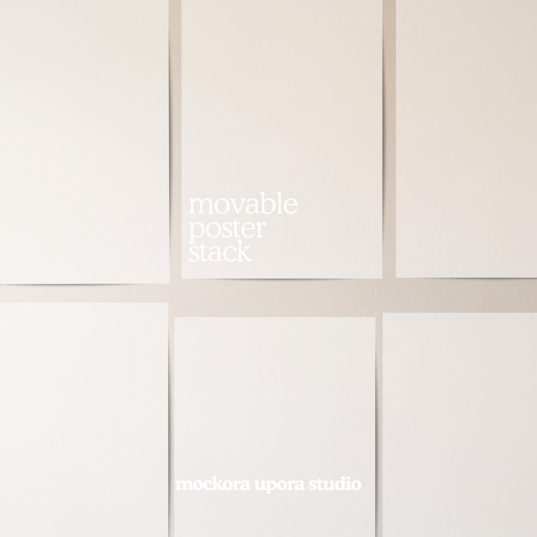Poster Stack Mockup: A4 Movable Posters (PSD) - Etsy UK