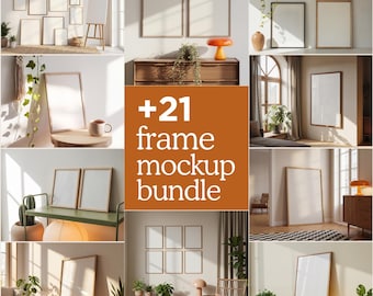Wall Art Frame Mockup Bundle: Multi Poster Set (PSD Digital Download)