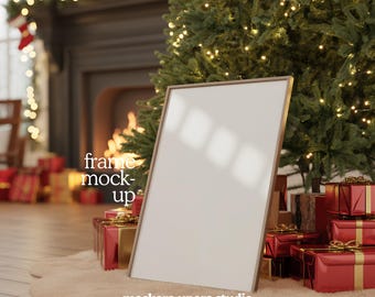 Christmas Frame Mockup: Christmas Tree Design, DIN A Poster, PSD Template (Digital Download)