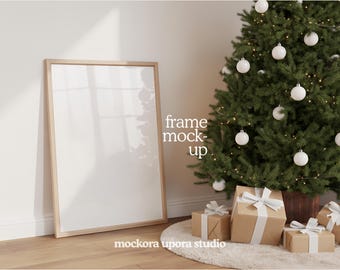 Christmas Frame Mockup: Christmas Tree Poster, DIN A (PSD Digital Download)