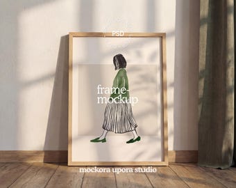 Single Vertical Poster Frame Mockup: A3 Wall Art, Scandinavian Home Interior (PSD Digital Download)