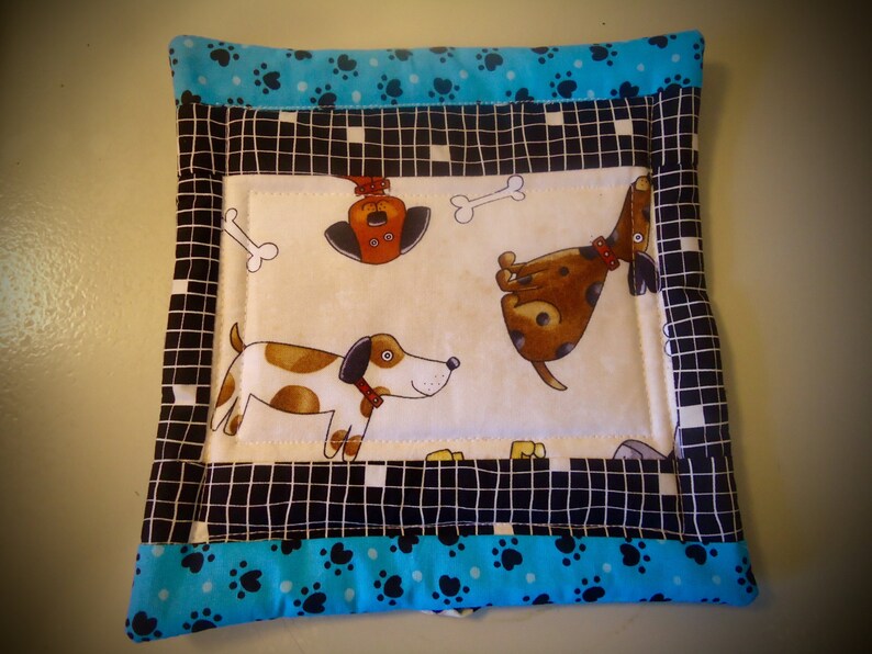 tea rug trivet Dog mug rug Doggie potholder Dog hot pad