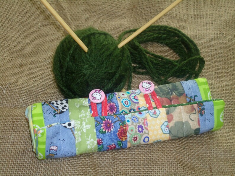 Knitting needle roll circular knitting needle roll double Etsy
