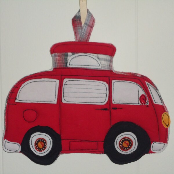 VW Camper Bus Potholder, Camping Series Potholder, Pick a Color