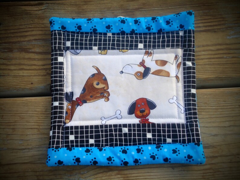 tea rug trivet Dog mug rug Doggie potholder Dog hot pad