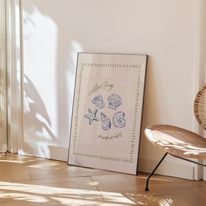 Seashell Wall Art Print: Coastal Beach House Decor (Digital Download)