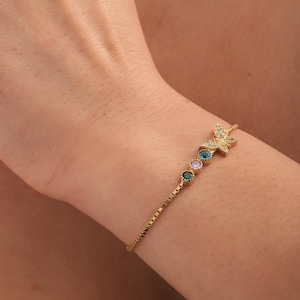Custom Family Birthstone Bracelet, Anniversary Family Gift for Mom, Bridal Gift for Grandma, Mothers Day Gift for Her