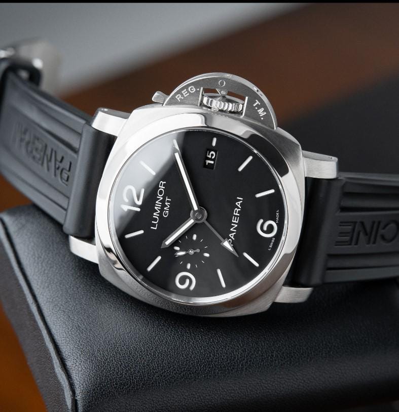 Panerai Luminor  Black Dial Steel 44mm