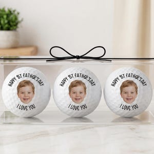 Golfballen met gepersonaliseerde babyfoto, eerste Vaderdagcadeau voor papa, cadeau voor kersverse vader, cadeau voor vader