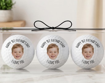 Custom Baby Photo Golf Balls, First Fathers Day Gift for Dad, New Dad Gift, Gift for Father