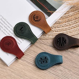 Personalized Magnetic Bookmarks, Leather Magnetic Bookmark, Personalized Magnetic Gifts for Friends, Teacher, Custom Name Bookmarks for Him