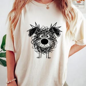 Funny Scribble Dog SVG, 10 Chaotic Doodle Creatures, Raw Line Art Puppy Clipart PNG, Anti-Aesthetic Dog Merch image 2