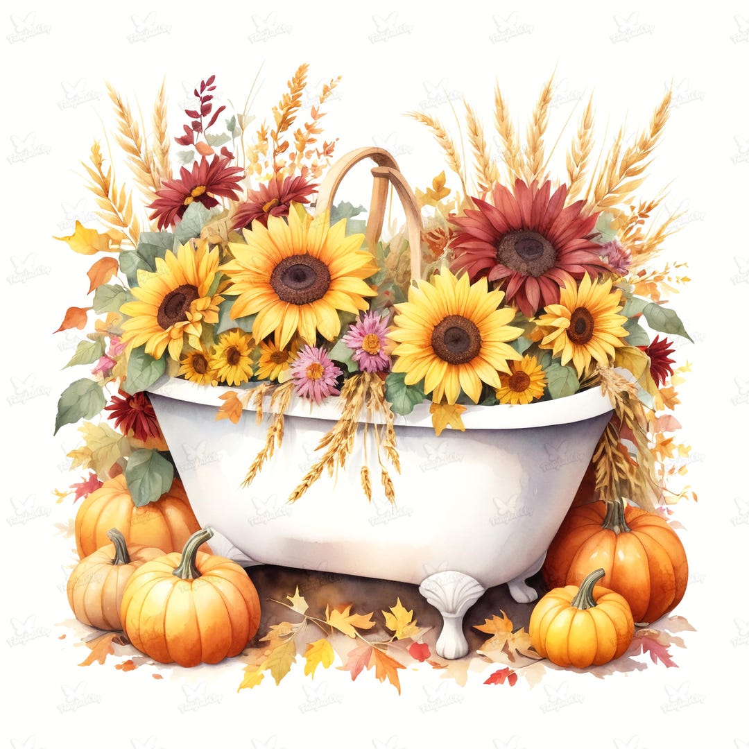 Cozy Watercolor Fall Clipart | Autumn Leaves, Pumpkin & Warm Tones | 10 ...