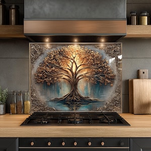 Dosseret en verre trempé, Dosseret en verre pour la cuisine, Couvercle supérieur de cuisinière, Dosseret de poêle, Dosseret de cuisine, Dosseret pour cuisinière