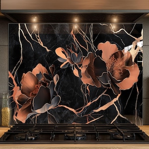 Dosseret en verre trempé, Dosseret en verre pour la cuisine, Couvercle supérieur de cuisinière, Dosseret de poêle, Dosseret de cuisine, Dosseret pour cuisinière
