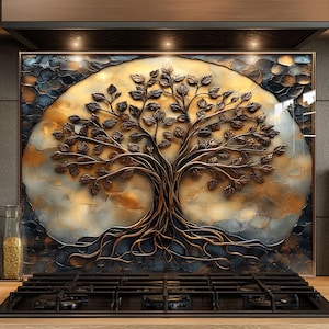 Dosseret en verre trempé, Dosseret en verre pour la cuisine, Couvercle supérieur de cuisinière, Dosseret de poêle, Dosseret de cuisine, Dosseret pour cuisinière