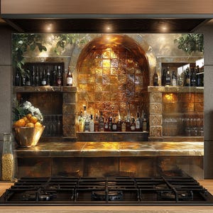Dosseret en verre trempé, Dosseret en verre pour la cuisine, Couvercle supérieur de cuisinière, Dosseret de poêle, Dosseret de cuisine, Dosseret pour cuisinière