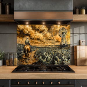 Dosseret en verre trempé, Dosseret en verre pour la cuisine, Couvercle supérieur de cuisinière, Dosseret de poêle, Dosseret de cuisine, Dosseret pour cuisinière