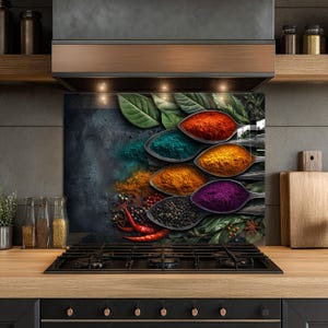 Dosseret en verre trempé, Dosseret en verre pour la cuisine, Couvercle supérieur de cuisinière, Dosseret de poêle, Dosseret de cuisine, Dosseret pour cuisinière
