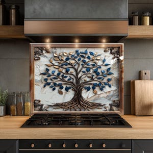Dosseret en verre trempé, Dosseret en verre pour la cuisine, Couvercle supérieur de cuisinière, Dosseret de poêle, Dosseret de cuisine, Dosseret pour cuisinière