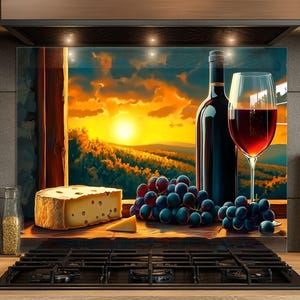 Dosseret en verre trempé, Dosseret en verre pour la cuisine, Couvercle supérieur de cuisinière, Dosseret de poêle, Dosseret de cuisine, Dosseret pour cuisinière
