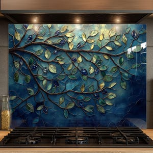 Dosseret en verre trempé, Dosseret en verre pour la cuisine, Couvercle supérieur de cuisinière, Dosseret de poêle, Dosseret de cuisine, Dosseret pour cuisinière